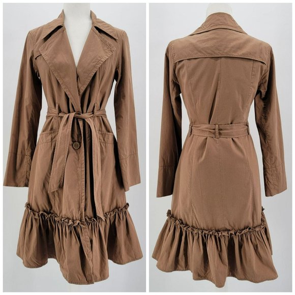 Anthropologie  Brown Women's Trench Coat - Picture 1 of 6